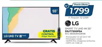 LG smart tv uhd 4k 55"