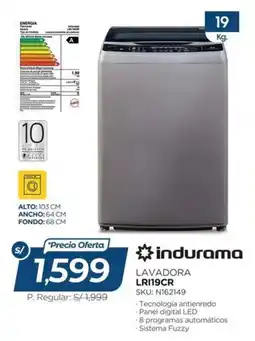 El Gallo Más Gallo Indurama lavadora lri19cr oferta