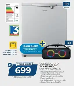El Gallo Más Gallo Telstar congeladora + parlante oferta
