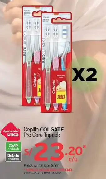Tottus Cepillo Colgate Pro Care Tripack x2 oferta