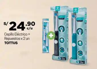 Tottus Cepillo Eléctrico + Repuestos Tottus 2 unid oferta