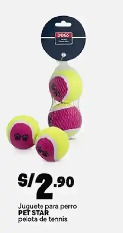 Plaza Vea Pet Star pelota de tennis oferta