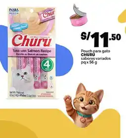 Plaza Vea Churu Pouch para gato sabores variados oferta
