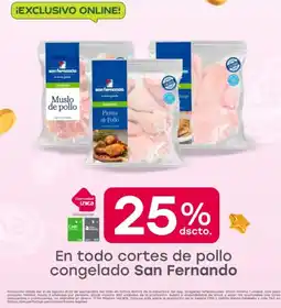 Tottus San Fernando En todo cortes de pollo congelado oferta