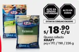 Plaza Vea Kraft Queso rallado oferta