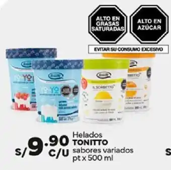 Helados Tonitto sabores variados