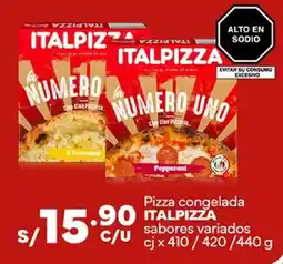 Plaza Vea Italpizza pizza congelada sabores variados oferta