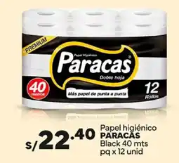 Plaza Vea Paracas papel higiénico black oferta