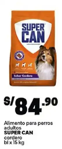 Plaza Vea Super Can alimento para perros adultos cordero oferta