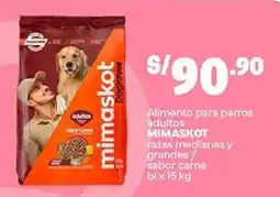 Plaza Vea mimaskot alimento para perros adultos oferta