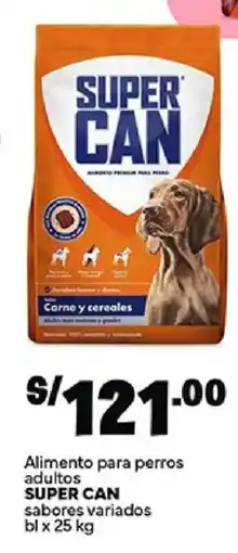 Plaza Vea Super Can alimento para perros adultos sabores variados oferta