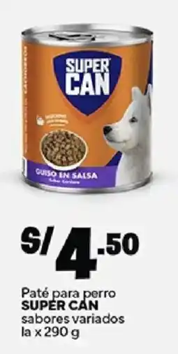 Plaza Vea Super Can paté para perro sabores variados oferta