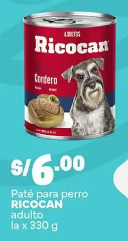 Plaza Vea Ricocan paté para perro adulto oferta