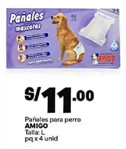 Plaza Vea Amigo pañales para perro oferta