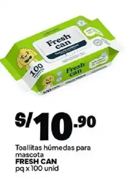 Plaza Vea Fresh Can toallitas húmedas para mascota oferta
