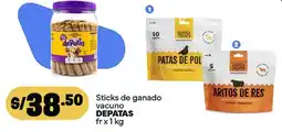 Plaza Vea Depatas Sticks de ganado vacuno oferta