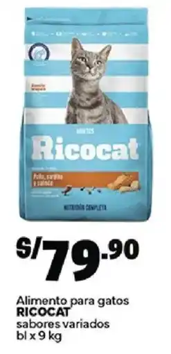 Plaza Vea Ricocat Alimento para gatos sabores variados oferta