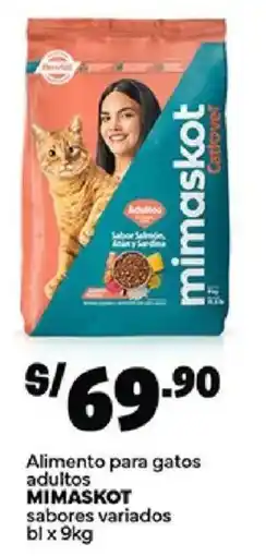 Plaza Vea Mimaskot Alimento para gatos adultos oferta