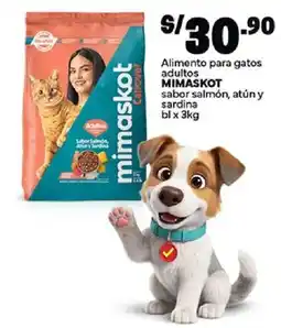 Plaza Vea Mimaskot alimento para gatos adultos sabor salmón, atún y sardina oferta