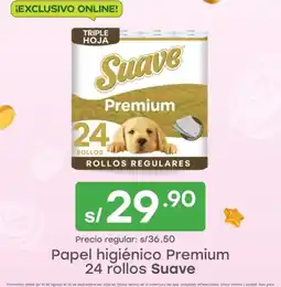 Tottus Suave papel higiénico premium oferta