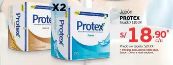Tottus Jabón Protex 3x110g oferta