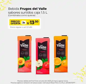 Frugos del Valle Bebida sabores surtidos