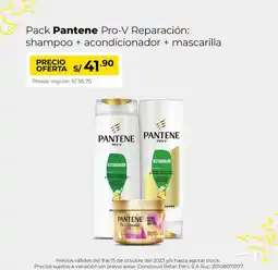 Metro Pantene Pro-V reparación shampoo acondicionador mascarilla oferta