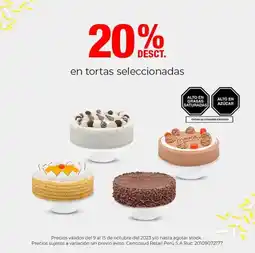 Metro En tortas seleccionadas oferta