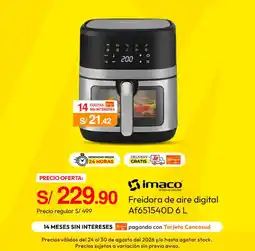 Metro Imaco freidora de aire digital oferta