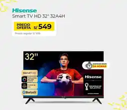 Metro Hisense smart tv hd 32" 32a4h oferta