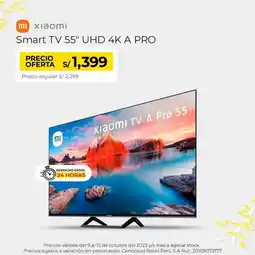 Metro Xiaomi Smart TV 55" UHD 4K A PRO oferta