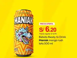 Metro Maniak Bebida Ready to Drink mango rush oferta