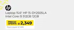Metro Hp laptop 15.6" hp 15-dy2505la oferta