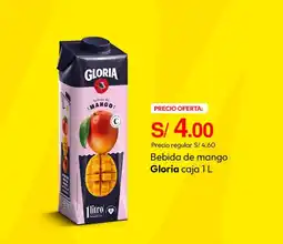 Metro Gloria bebida de mango oferta