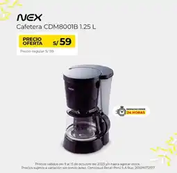 Metro Nex cafetera cdm8001b oferta