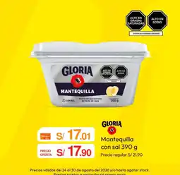 Metro Gloria mantequilla con sal oferta