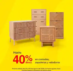 Metro Comodas zapateras y veladoras oferta