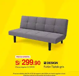 Metro m. design futón tiplab gris oferta