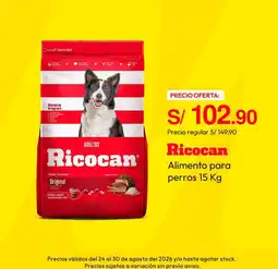 Metro Ricocan Alimento para perros oferta
