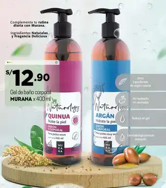 Tottus Gel de Baño Corporal Murana 400ml oferta