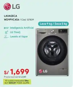 Hiraoka Lg lavaseca wd9pvc4s6 oferta
