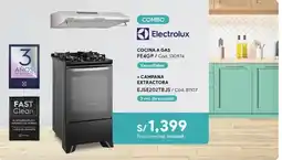 Hiraoka Electrolux cocina a gas + campana extractora oferta