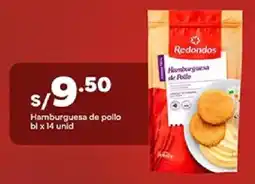Plaza Vea Redondos hamburguesa de pollo oferta
