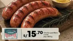Plaza Vea Alemana chorizo parrillero crudo oferta
