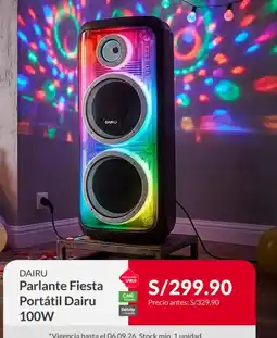 Sodimac Dairu parlante fiesta portátil dairu 100w oferta
