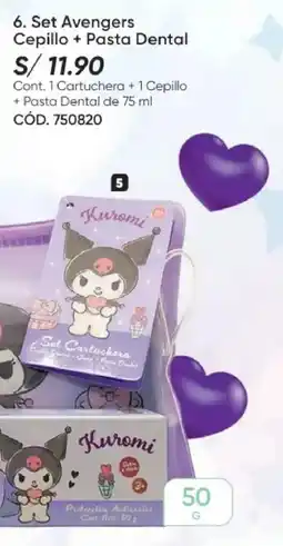 Azzorti Kuromi set avengers cepillo + pasta dental oferta
