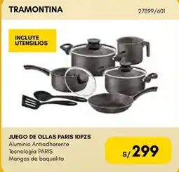 La Curacao Tramontina juego de ollas paris 10pzs oferta