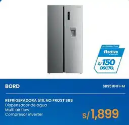Tiendas EFE Bord refrigeradora 511l no frost sbs oferta