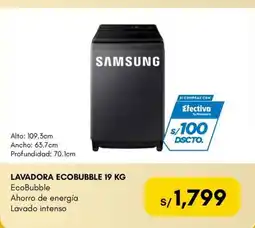 La Curacao Samsung lavadora ecobubble 19 kg oferta