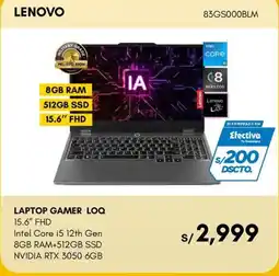 La Curacao Lenovo laptop gamer loq 15.6 fhd oferta